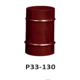 Труба дымоходная P33-130 (33см | Ø 130) коричневая / черная