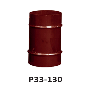 Труба дымоходная P33-130 (33см | Ø 130) коричневая / черная