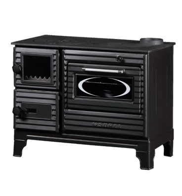 Duval EK-5237BL (BLACK EDITION) Дровяная печь-кухня «евро буржуйка» с духовкой